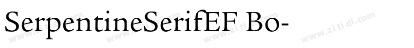 SerpentineSerifEF Bo字体转换